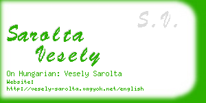 sarolta vesely business card